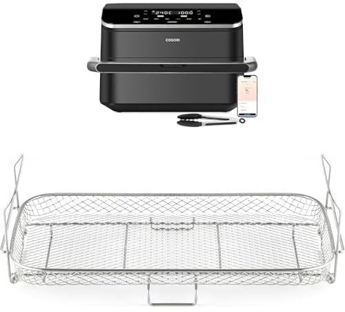COSORI Dual Blaze TwinFry heißluftfritteuse mit Multifunktionales Backgitter Kompatibel