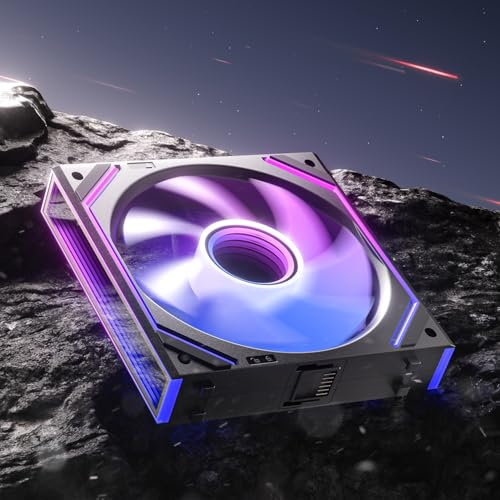 AsiaHorse DAWN Pro 120mm ARGB PC Case Fan [1 Pack] Infinity Mirror Daisy Chain HDB Bearing 1850 RPM PWM High Airflow 71 CFM High Static Pressure 2.6 mmH2O 5V 3Pin RGB Sync