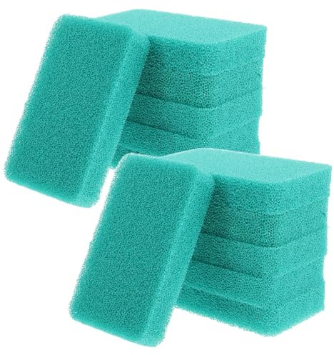 MAGICLULU Esponjas De Silicona Reutilizables para Cocina Esponja De Fregar Platos 10 Piezas Alta Densidad Color Verde Antigrasa Secado Rápido Limpieza Multifuncional Hogar