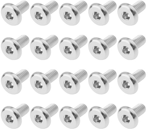 Smgda 20Pcs M6 x 12mm Flat Head Hex Socket Cap Screws Bolts, 304 Stainless Steel Furniture Connector Bolt, Allen Hex Drive, Bright Finish, Metric Fully Machine Thread (M6 x 12 mm)