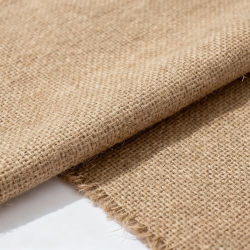 Jutetyg per meter, 100 x 160 cm juteduk i fiber, naturlig jutrulle för DIY-tyg, tapetsering/klädsel, dekorationer, tillbehör, fester, grov duk, Jute Table Runner-rulle