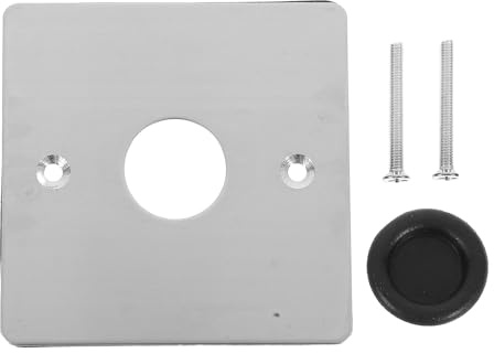 jojofuny Cubierta Ciega para Enchufe de Pared de Metal Inoxidable 86mm Salida para Cables, Placa Cuadrada para Techo y Pared, Protección y Decoración Funcional para Instalaciones