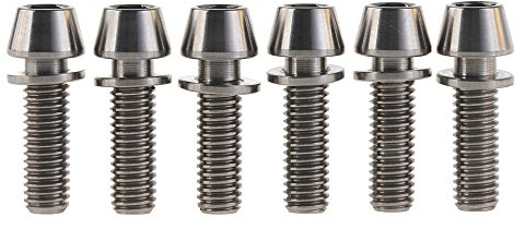yaruijia Titanium M5 x 16 18 20-mm-konisch Head Bolt für Fahrrad Vorbau mit Waschmaschine 6 Stück
