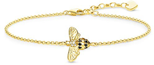 THOMAS SABO Armband Biene 925er Sterlingsilber; 750er Gelbgold Vergoldung