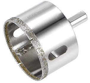 sourcing map Diamond Drill Bit 60mm Glass Hole Saw Core Drill Bit with Spotting Drill Bit for Ceramics Porcelain Tile Bottles Pots Brick