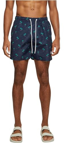 URBAN CLASSICS Costume da Bagno Uomo, Pantaloncini da Bagno ad Asciugatura Rapida, Boxer da Bagno Surf e Attivitá Sportiva, Colore island aop, 3XL