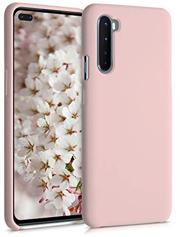 kwmobile Handyhülle für OnePlus Nord Hülle - Case Silikon - Kabelloses Laden - Schutzhülle Cover in Altrosa