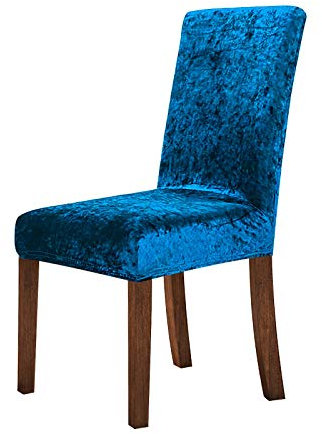 Velvet Dining Chair Cover Elastic Stretch Chair Schonbezug Stuhlbezug Sesselbezug Sesselbezug Hockerbezug,Petrol blau,4pcs