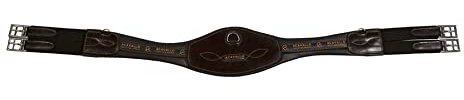 Acavallo Anatomischer Langgurt Kalbsleder + Nylon, Farbe:braun, Länge:145