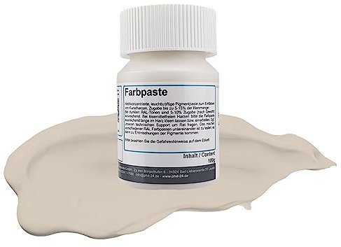 DD Composite Farbpaste 100g perlweiß RAL 1013 Pigment hochkonzentriert für Kunstharze Epoxidharz Resin Polyesterharz Gießharz farbintensiv deckend