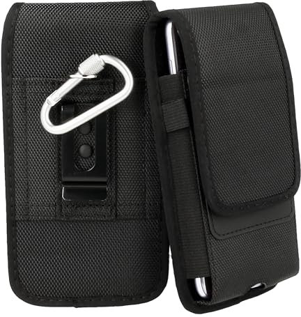XiRRiX Handytasche Gürtel - Smartphone Tasche Gürteltasche Herren - kompatibel mit iPhone 16 15 14 13 12 Pro Max Plus, Samsung Galaxy S26 S25 S24 S23 S22 FE Plus Ultra - Handy Holster in schwarz