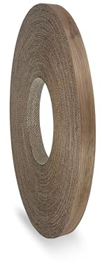Walnut Edging 15 mm x 7.5 m Pre Glued Adhesive Real Wood Veneer Edge Banding Tape Kitchen Cabinet Repair Worktop Laminate Shelf Table Door Cupboard Plywood Formica Chipboard Furniture Strip Wood Trim