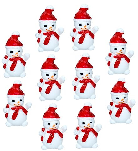 Warmhm 20stücke Mini Schneemann Weihnachtsdekoration Harz Figuren Für Weihnachtsdeko Vielseitig Einsetzbar Für Zuhause Büro Und Mikro-landschaften Schaffen Sie Festliche Atmosphäre