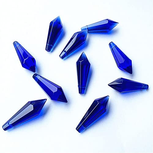 Kronleuchter Kristall Prismen Anhänger 100 Teile/los 36mm kronleuchter anhänger blau Glas kronleuchter eiszapfen u-Tropfen kristall Lampe Teile kristall Beleuchtung anhänger