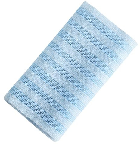 1 Pcs Exfoliating Shower Towel - Antibacterial, Multi - use for Scrubbing, Lathering and Dead Skin Removal, Ideal for Sensitive Skin Women (Blue)