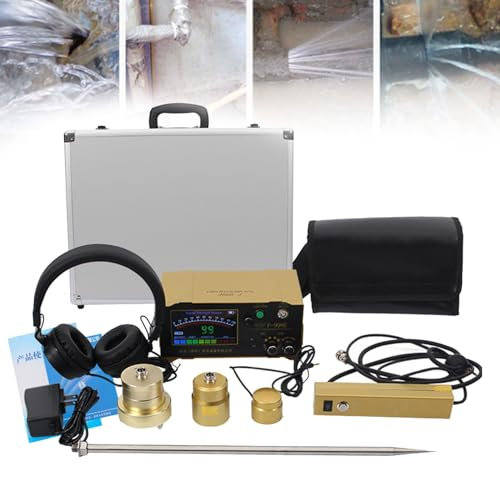 Cashwise Detector de Fugas de Agua subterránea, Monitor de Fugas de tuberías de Agua de Alta precisión con Pantalla Digital, Auriculares y Estuche de Transporte para detección de Fugas de Agua