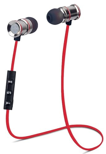 KARYLAX - Auricolari Bluetooth senza fili di colore rosso, compatibile con Samsung Galaxy A53 S23 S22 S21 FE S20, Huawei P40 P30 P20, Oneplus 9 8t 7