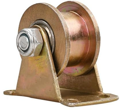 SANJIAOJIA Starre Laufrolle,Umlenkrollen für Seile,H-Nut-Rollenrad,Schwerlastrollen,Schiebetorrollen,für invertierte Schienen/Riemenscheibensystem/Industriewagen,1 Stück (Groove 25mm,99mm)