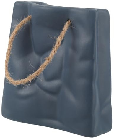 Garneck Blumenvase Aus Keramik Handtaschenförmige Vase Für Blumenarrangements Dekorative Vase Für Zuhause Und Büro Flacher Boden Für Stabilen Stand Modernes Design Für Elegante Inneneinric