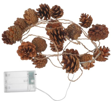 Anneome 1satz Lichterkette Mit Tannenzapfen-design Festliche Dekoration Für Weihnachten Batteriebetrieben Vielseitig Einsetzbar Für Innen Und Außenbereich Sicher Für Haustiere