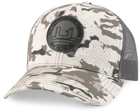 HUK Mens Trucker Hat, Anti-Glare Snapback Fishing Hat for Men, KC Circle Patch - Moss, One Size