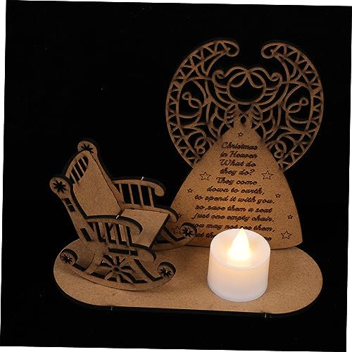 DOITOOL Holz Weihnachtsdeko Zum Selbermachen Weihnachtsdeko Aus Holz Für Schreibtisch Und Party Originelles Diy Ornament Mit Elektronischer Kerzenlampe Struktur Und Feine