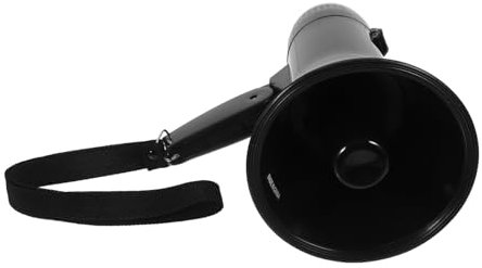 TOYANDONA Handmegafon 25w Handbullhorn Schwarz Tragbar Leicht Mit 240 Sekunden Aufnahmefunktion Zum Anfeuern Von Sportfans Und