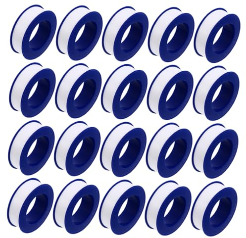 VILLFUL 20 Rolls Ptfe Sealing Tape for Plumbing Heavy Duty Thread Seal Tape Acid Alkali Resistant for Water Pipes Faucets Reliable Leak Prevention