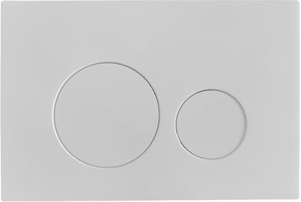 WC Drückerplatte Betätigungsplatte für Vorwandelement WC UWT02L-GE, Weiß Lackiert Runde Unterputzplatte, 212 × 142 × 20 mm