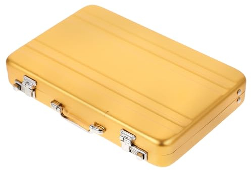 CONGARTENO Visitenkartenhalter aus Aluminium mit Integriertem Steckplatz und Klappdeckel Kompakter Metall Kartenorganizer für Büro und Unterwegs