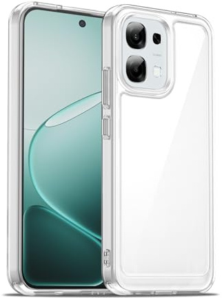 Liisooka Transparentt Skal för Oppo A6 Pro 5G/4G, Militärgrads Fallskydd, Gulförhindrande Skyddshölje med Hård PC-baksida, Ultratunt Chocksäkert Skal Mot Repor.