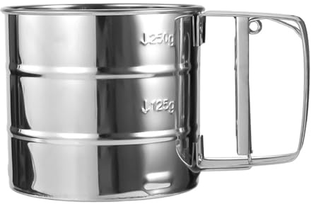 Tamizador de Harina para Hornear - Herramienta Colador Con Cortador Rotatorio Flexible - Tamiz Fino Para Harina | Utensilio de Cocina Familiar para Azúcar, Café, Polvo, Cocinar, Repostería y Hornear