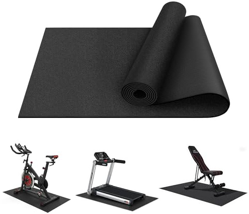 Stepwaver Bodenschutzmatte Fitness, 120x60cm Laufband Matte Schalldämmend | Laufmatte Für Teppich & Hartböden,Faltbare Unterlegmatte Für Fitnessgeräte, Fahrrad & Ellipsentrainer