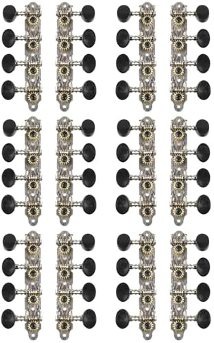 Mucshim 12 x 4 L4R mandolin stäm virvel maskiner huvuden strängar stäm virvel för 8 strängar mandolin instrument tillbehör