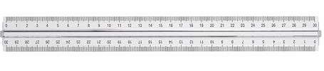 Lineal 30cm mit Halterung Kunststoff 1 Stück - Durchsichtiges Lineal für Büro Schule Haushalt - Schullineal für Geometrie und Zeichnen - Präzision Lineal Messlineal - transparent