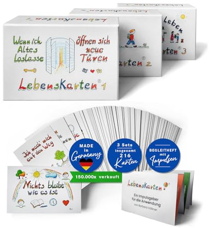 Lebenskarten Gesamtpaket (216 Karten) – Serien 1, 2 & 3 für Achtsamkeit, inneres Kind, Selbstliebe & Veränderung – Coaching- & Affirmationskarten Set | Geschenk für Frauen und als Mutmacher