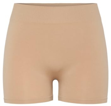 Pieces Femme Pclondon Mini Shorts Noos Boxer, Beige (Nature Nature), 38 EU