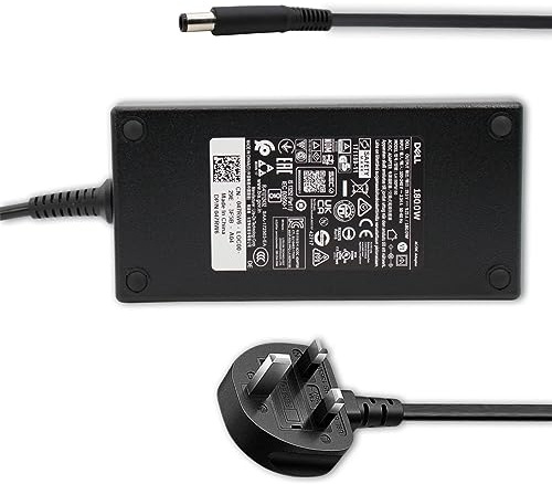 Genuine Original DELL 180W Laptop Adapter Power Supply Charger 0DW5G3 Notebook Adaptor PSU 19.5V 9.23A With UK Mains Cable Cord Free