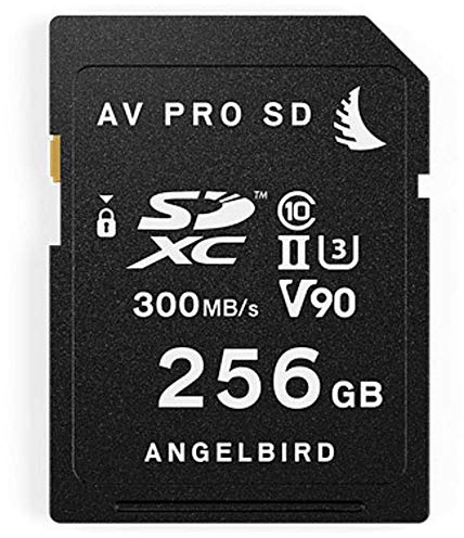 Angelbird Tarjeta de Memoria AV Pro SDXC de 256 GB, UHS-II, Clase 10, estándar U3, hasta 300 MB/s de Lectura y 260 MB/s de Escritura, AVP256SD