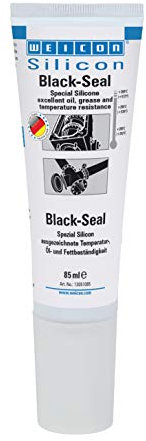 WEICON Black-Seal | 85 ml | Adhesivo de silicona para sellado de tanques de motor | Resistente al calor | Negro