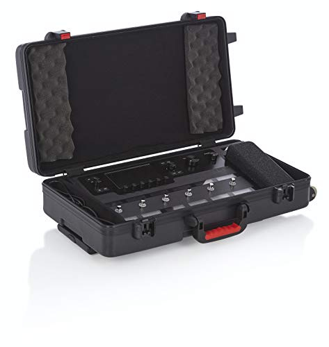 Gator Cases Hartschalen-Rollkoffer für Line 6 Helix Floor Multi-FX Processor, schwarz (GHELIXFLOOR)