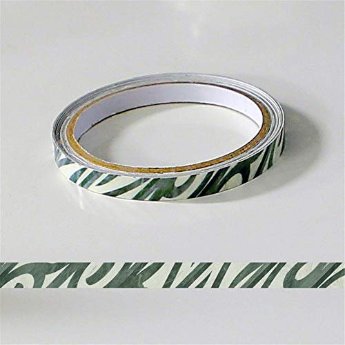 Grüne Streifen Tapetenbordüre, selbstklebend, zum Abziehen und Aufkleben, Wand-Bordüre, Aufkleber für Zuhause, Decke, dekorative Bordüre für Badezimmer, Wohnzimmer, Küche, 1 cm x 300 cm