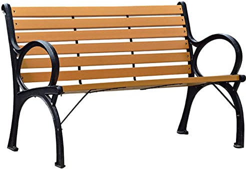 Household items Gartenterrassenbank Outdoor Park Holzbank Wetterfeste Rasendekorbank rostfreie Gusseisenrahmenbank, Verandamöbel Sitzgelegenheiten, Schulkrankenhaus Freizeit Wartestuhl