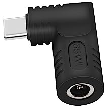 PNGKNYOCN DC to USB C 90 Degree 65W PD Power Adapter, Type C Male to DC 5.5x1.0mm Female for Type C USB Charging Device