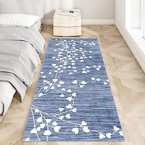 Siunwdiy Long Carpet Runner40x200cm Non Slip Hallway Runner Door Mat, Washable Laundry Area Runner Rugs Stain Resistant Kitchen Floor Mat Carpet for Bathroom Entrance Bedroom Stair