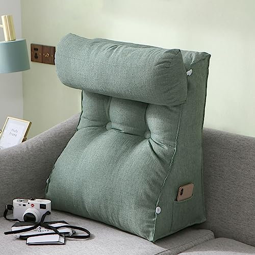 AMZZHAO Lesekissen Lendenkissen Bettkissen Rückenkissen Bett Keilkissen Sofa Rueckenkissen,mit Nackenrolle,für Rückenstütze,Beinruhekissen und Lesestütze