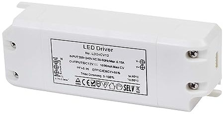 LED Trafo TRADIM LD24CV12 0–24 W – 12 V DC Ausgang bei 230 V AC Eingang – dimmbar, kompakt 100×38×25 mm für LED-Niedervolt-Leuchten