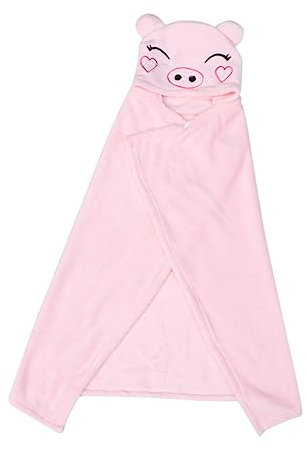 IMIKEYA Babydecke Kapuzenumhang Decke für Kinder Decke Umhang Kinder Umhang Decke Austausch des Deckenventilators Student Kinderdecke Cartoon-Decke mit Kapuze Mantel Schal Büro Rosa