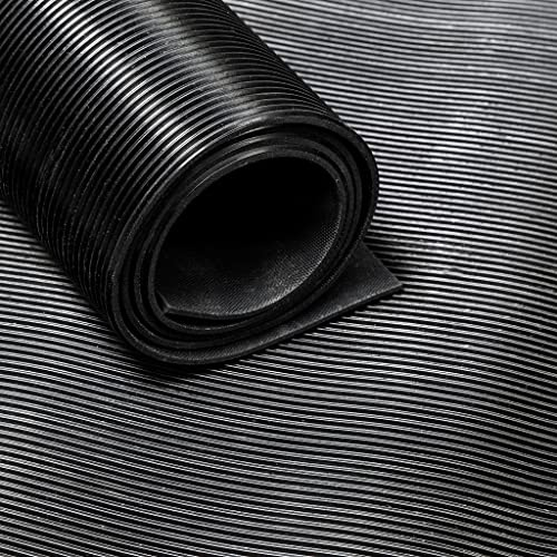 Gummimatte Meterware von der Rolle Breite 70 cm - fein gerippt - Dicke 3 mm - Reach-Standard - Gummiläufer