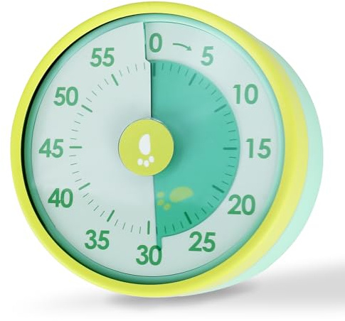 Visueller Timer Kinder Pomodoro Timer - 60 Minuten Time Timetimer Productivity Timer für Kinder und Erwachsene Küchentimer Eieruhr Magnetisch Büro Kurzzeitwecker für Haus Küche